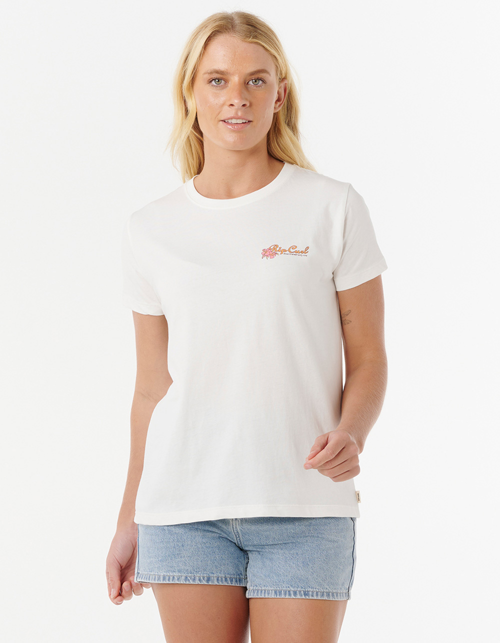RIP CURL Waikiki Standard Womens Tee - BONE