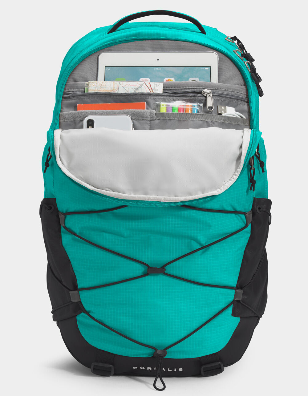 North face backpack aqua Clearance