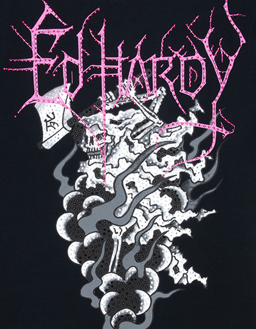 ED HARDY Ghost Mens Boxy Tee - BLACK