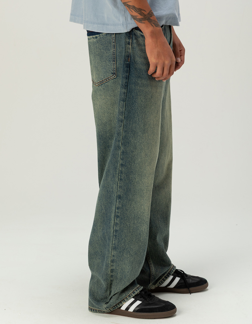 RSQ Mens Baggy Jeans - MEDIUM STONE