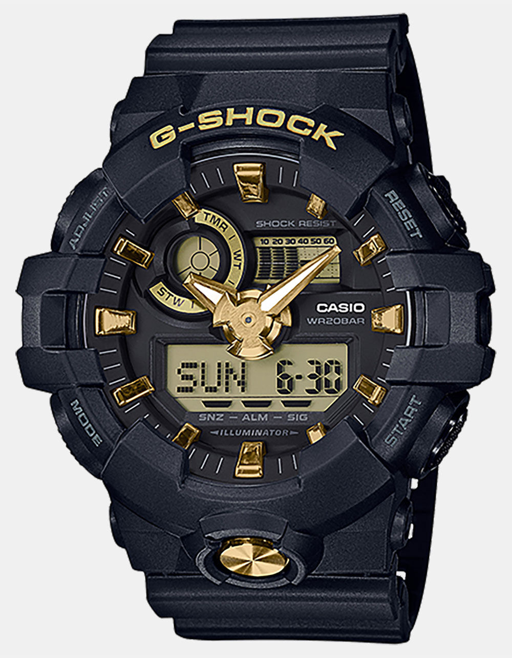 G-SHOCK GA710B-1A9 Black & Gold Watch image number 0