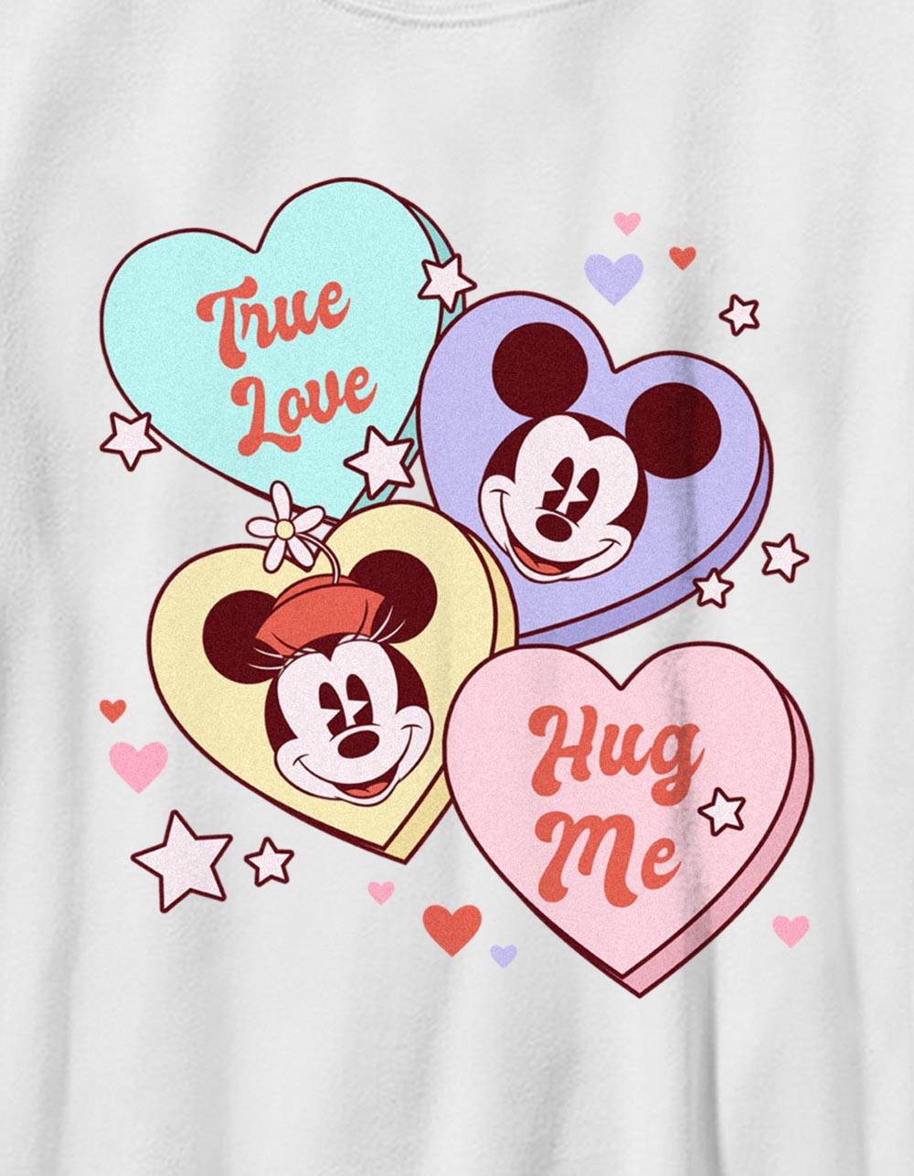 DISNEY Sweet Candy Hearts Unisex Kids Tee - WHITE
