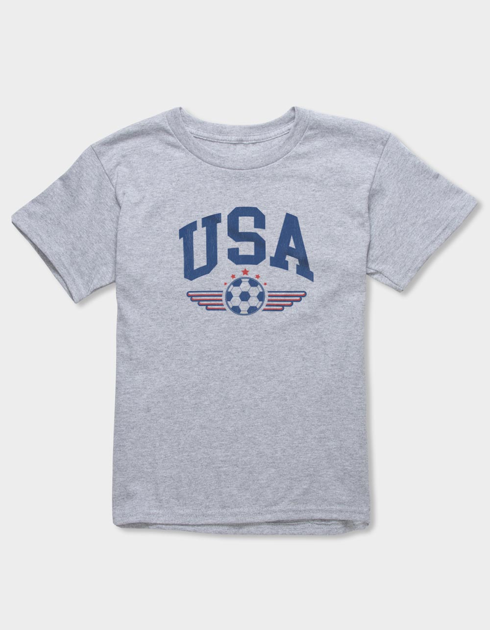 SOCCER USA Wings Unisex Kids Tee - HEATHER GRAY