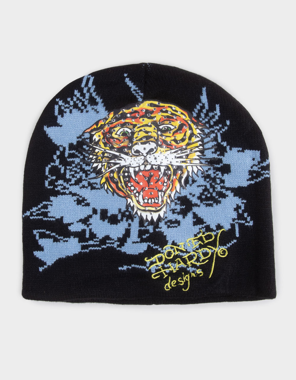 ED HARDY Tiger Skully Beanie - BLACK COMBO