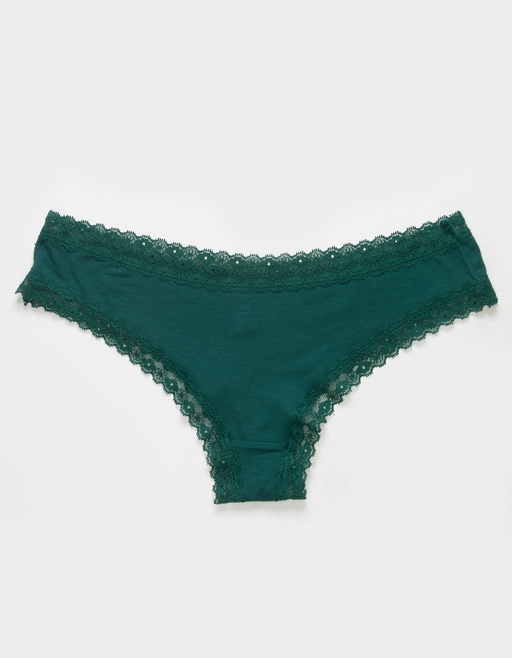 LOVE LIBBY Lace Trim Cheeky Panties - DK GREEN | Tillys