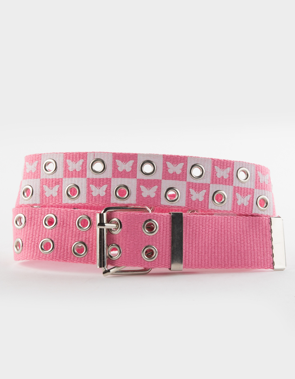 FULL TILT Checkered Butterfly Belt PINK Tillys