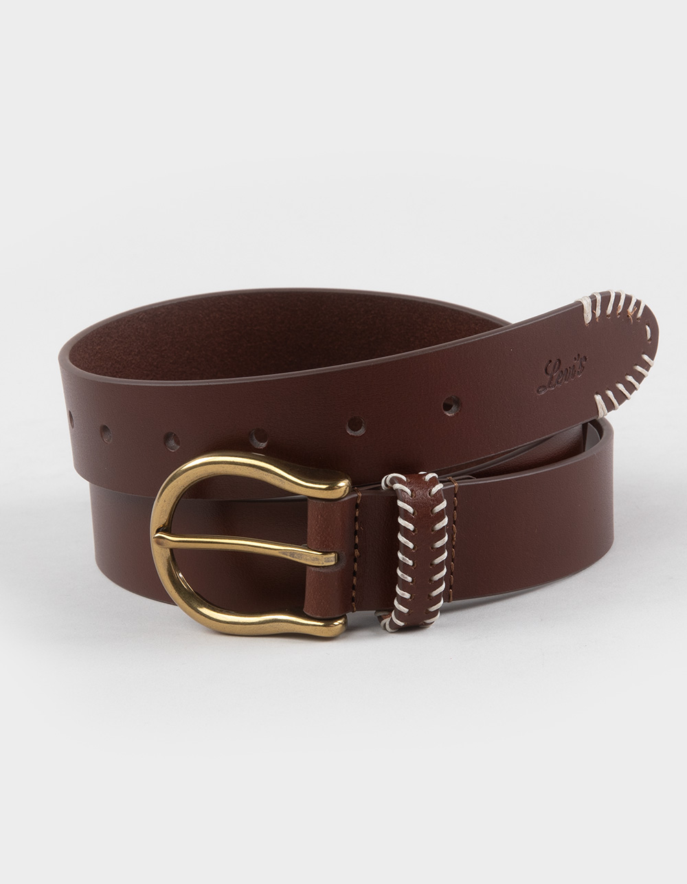 LEVI'S Womens Thread Detail Belt - BROWN