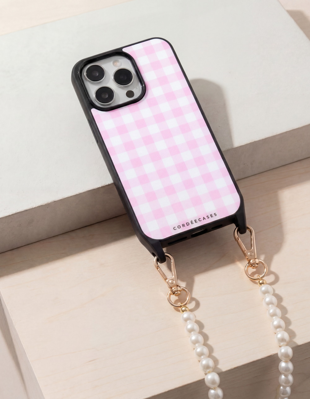CORDEE CASES Gingham Blush iPhone Pro Max MagSafe Case