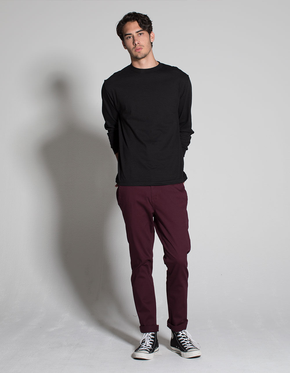 RSQ London Blackberry Mens Skinny Stretch Chino Pants image number 1