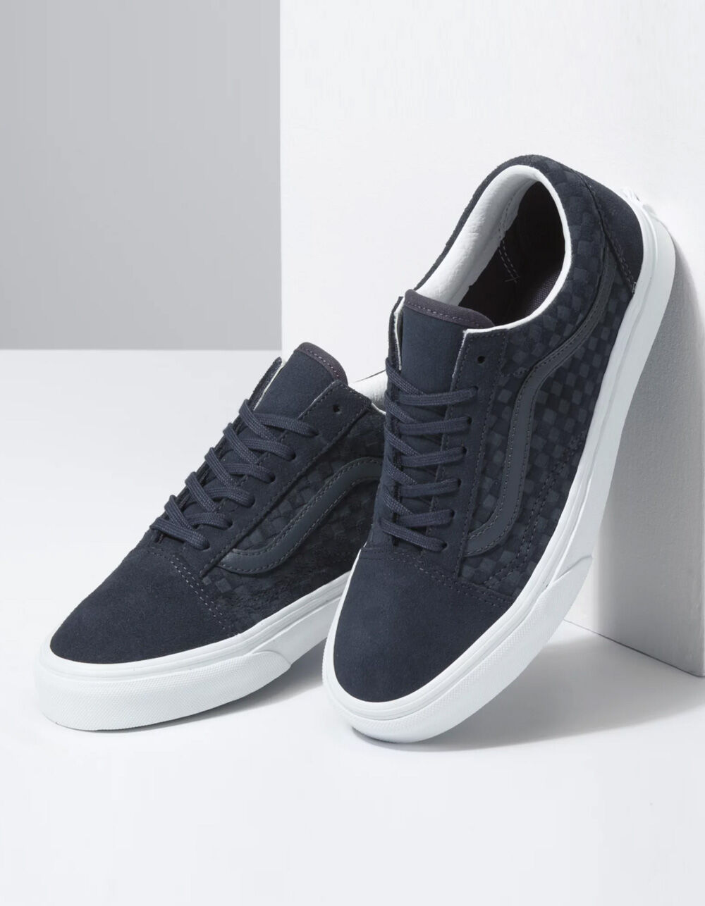 emboss mini check old skool vans