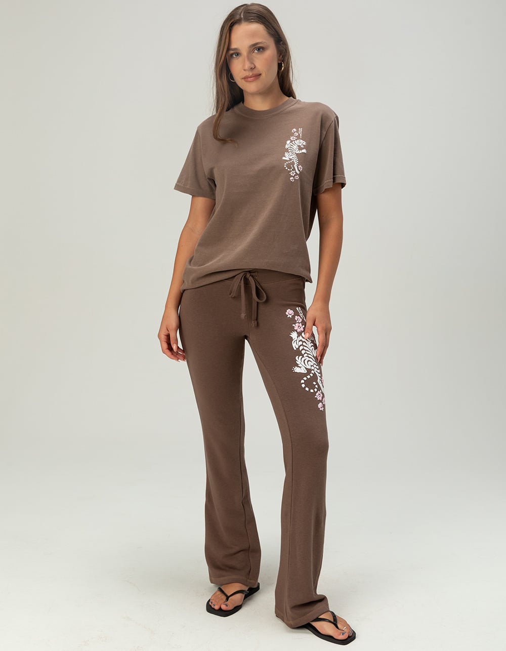 RIOT SOCIETY Tiger Womens Tee - BROWN