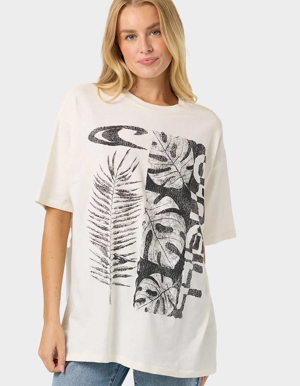 O'NEILL Monstera Hawaii Womens Oversized Tee - IVORY