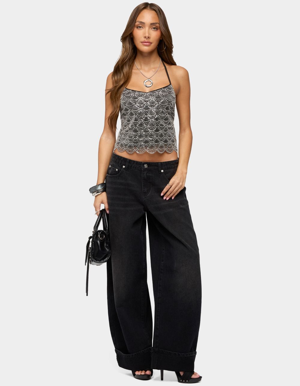 EDIKTED Kella Low Rise Baggy Jeans