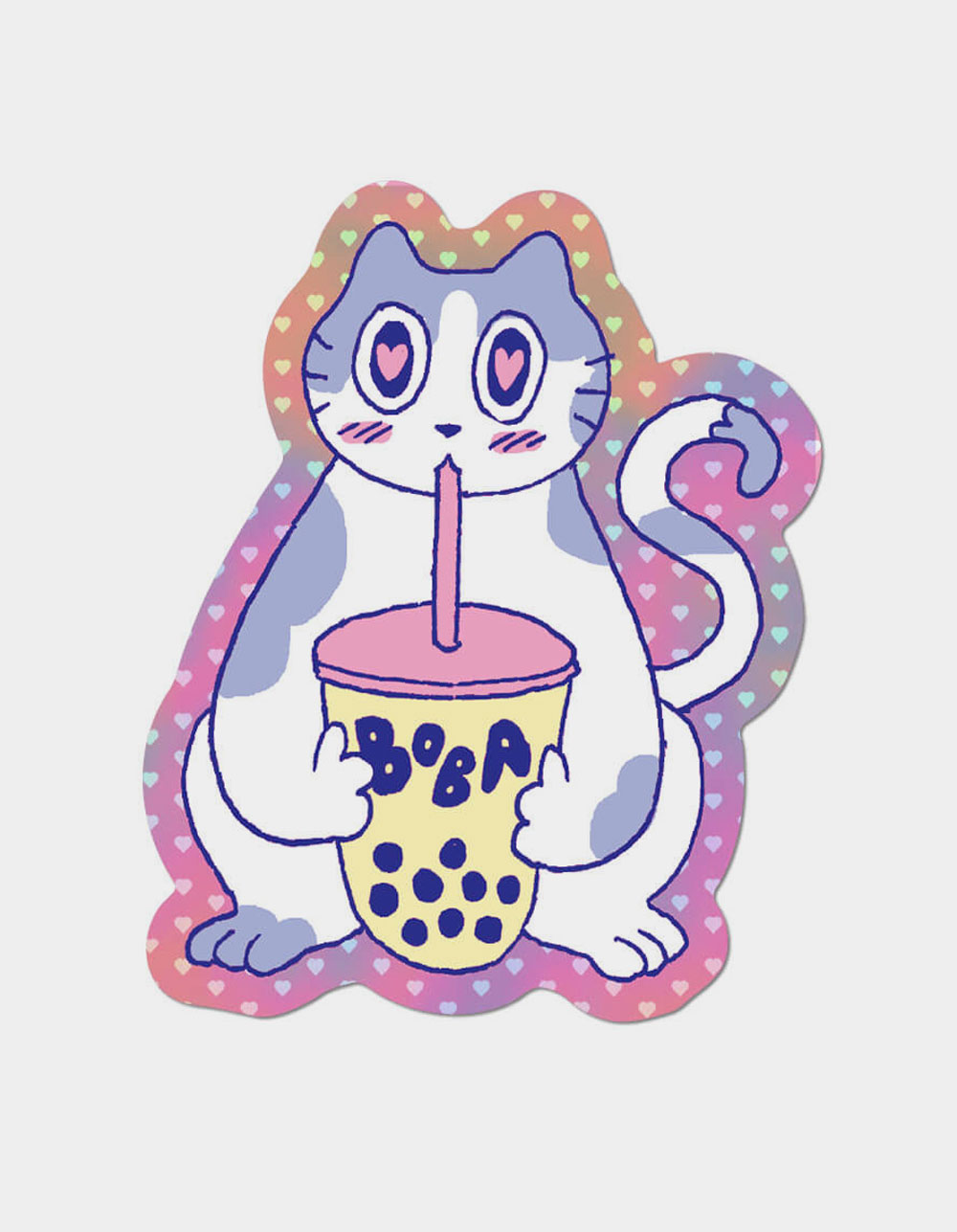 APPLY Boba Cat Sticker - MULTI
