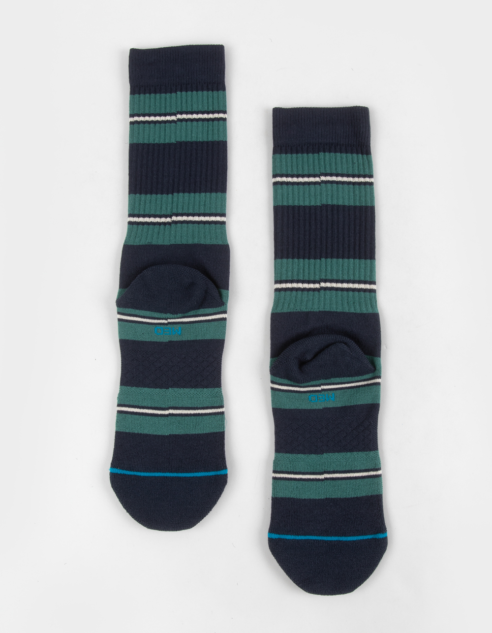 STANCE Caesar Mens Stripe Crew Socks - AQUA
