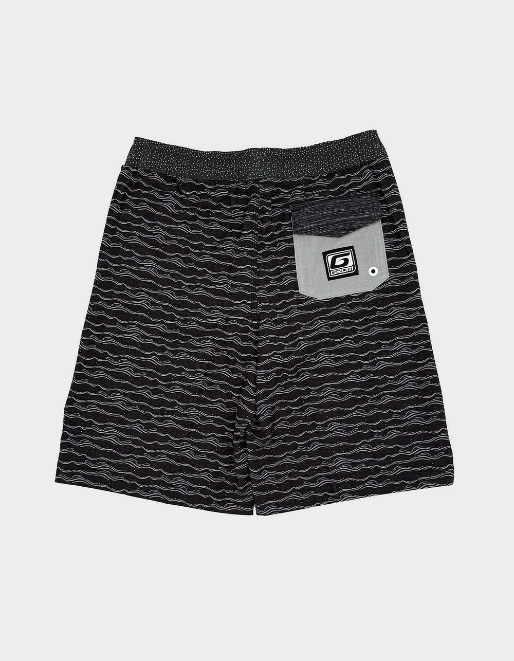 GROM Waves Pocket Volley Boardshorts - BLACK