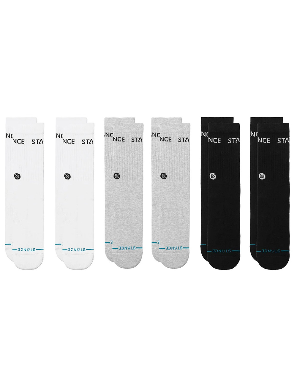 STANCE Origin 6 Pack Mens Crew Socks - MULTI