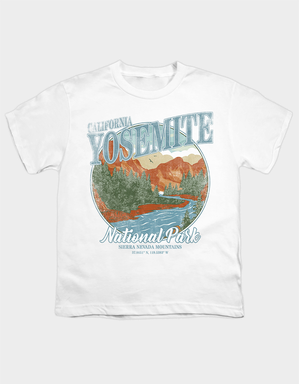YOSEMITE National Park Vintage Girls Tee - WHITE
