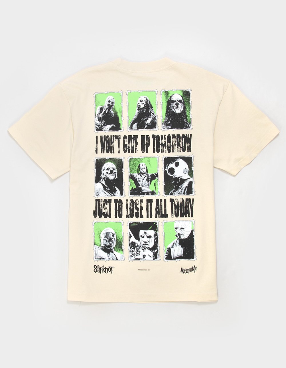 WELCOME SKATEBOARDS x Slipknot Tomorrow Mens Tee - CREAM