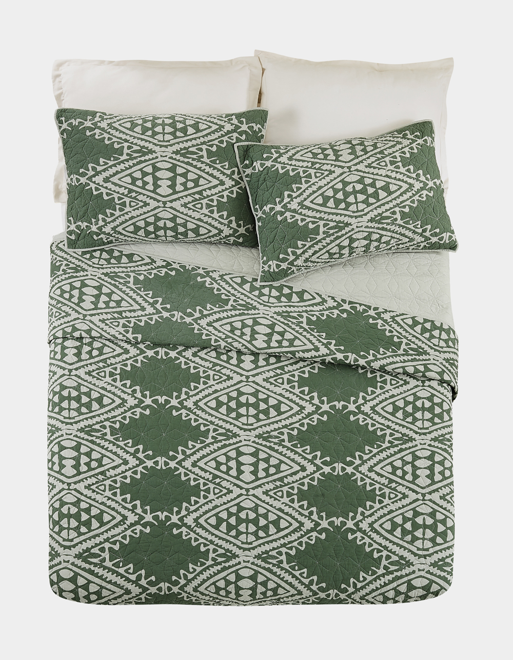 JUNGALOW BY JUSTINA BLAKENEY Aisha Full/Queen Quilt Set GREEN Tillys