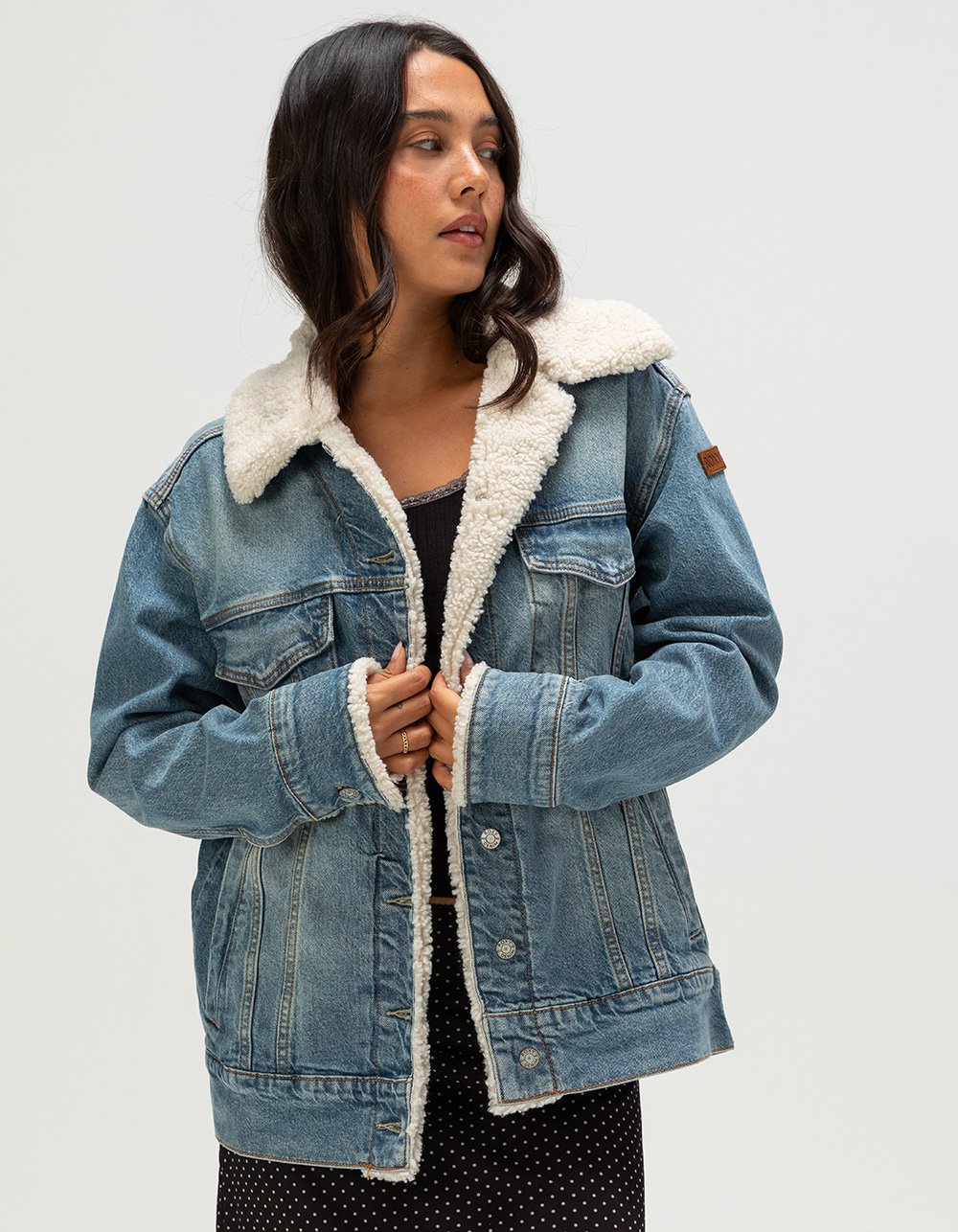 ROXY So Amped Womens Denim Jacket - MEDIUM WASH