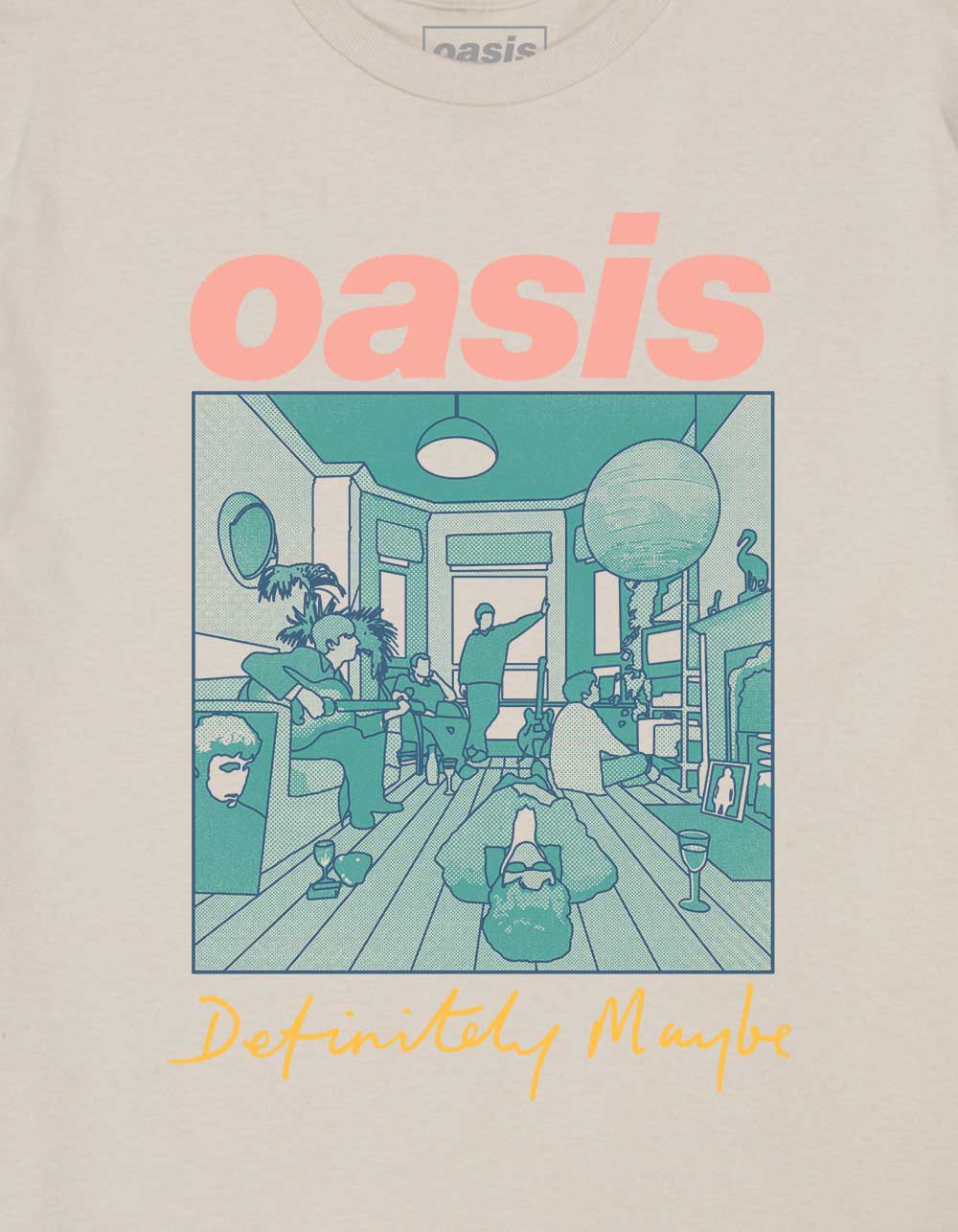 OASIS Definitely Maybe Square Unisex Tee - SAND