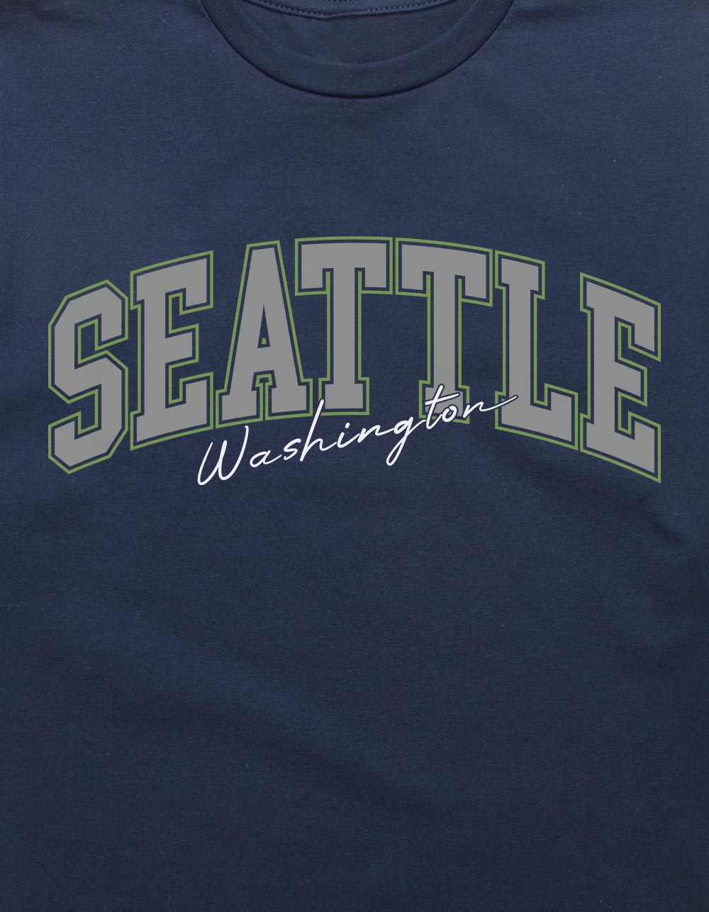 SEATTLE Signature Unisex Tee - NAVY