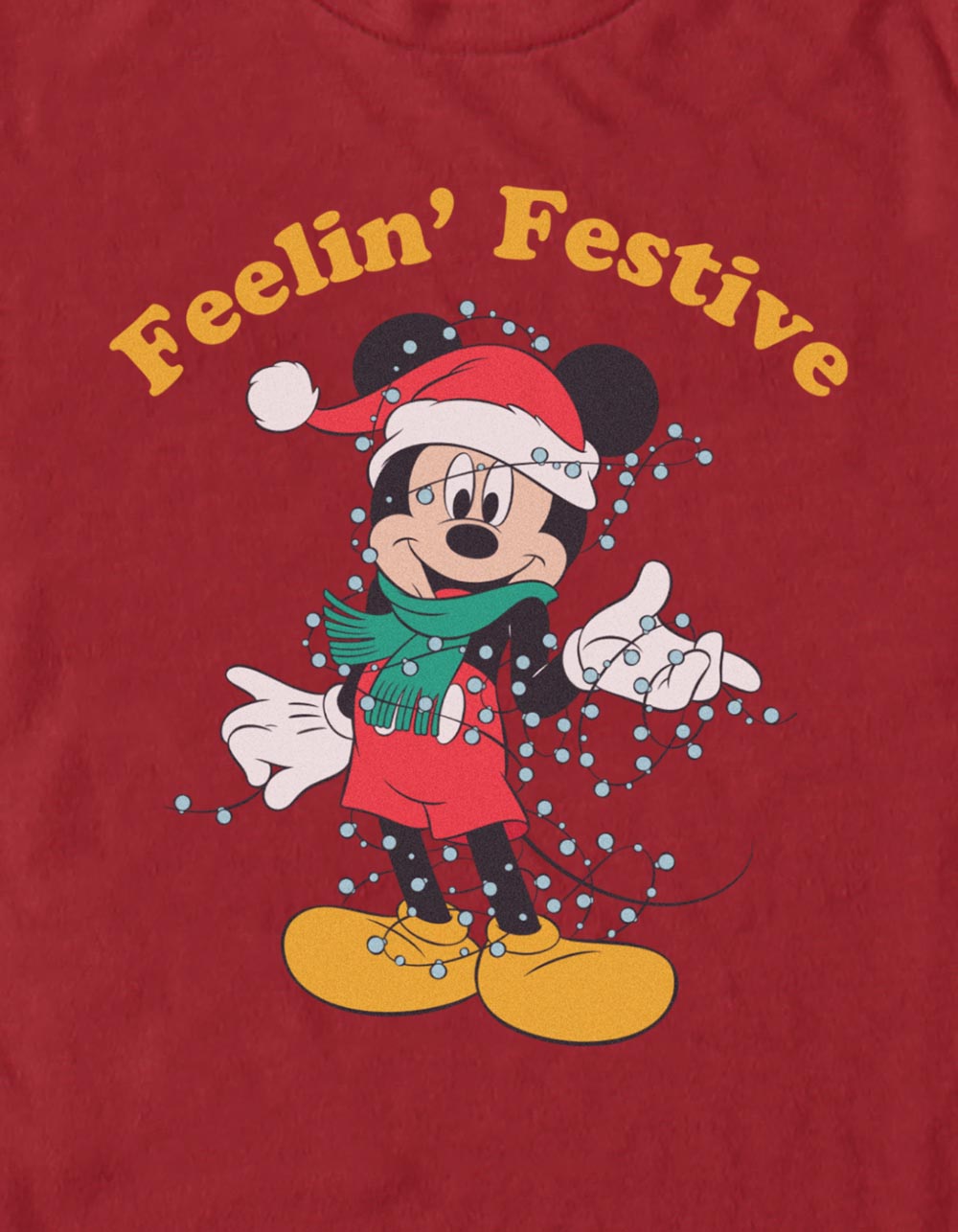DISNEY Feelin' Festive Unisex Tee - CARDINAL
