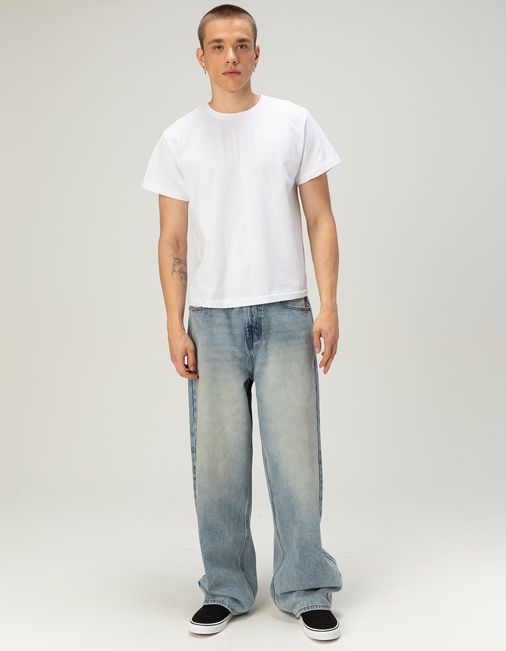 RSQ Patches Mens Extra Baggy Jeans - LIGHT BLUE