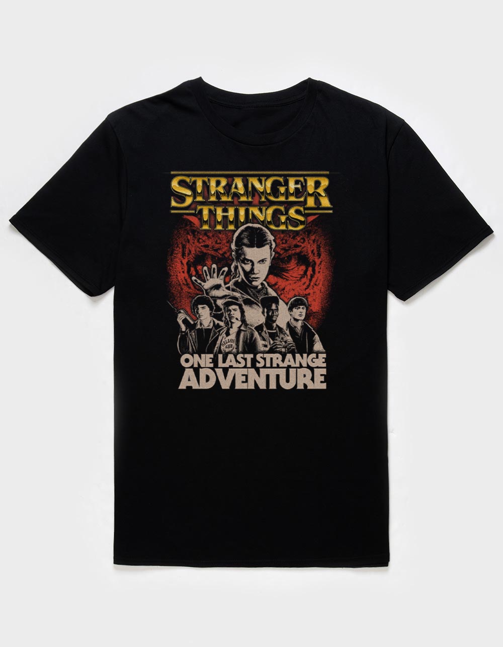 STRANGER THINGS Stack Up Unisex Tee - BLACK