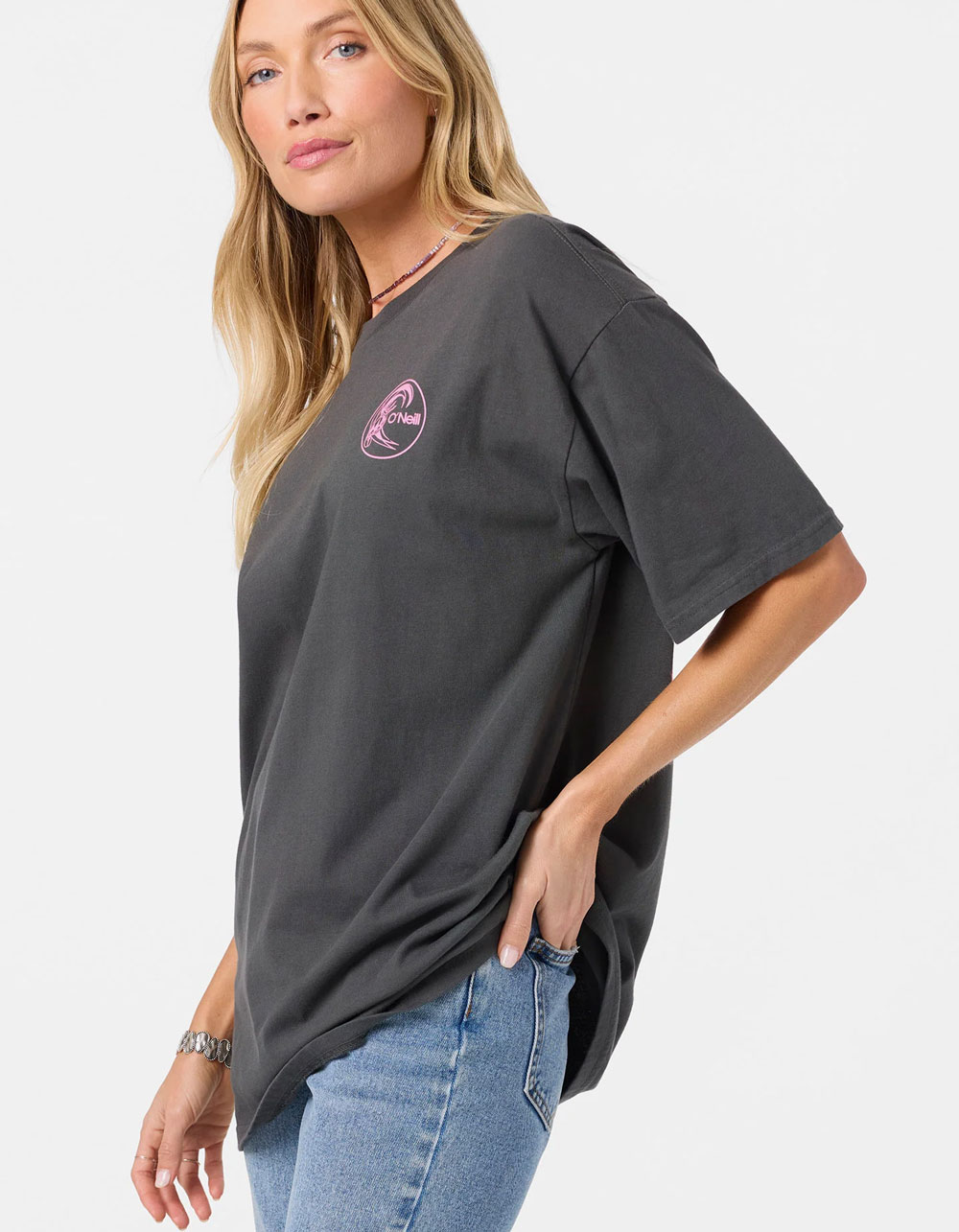 O'NEILL Forty First Womens Oversized Tee - BLACK