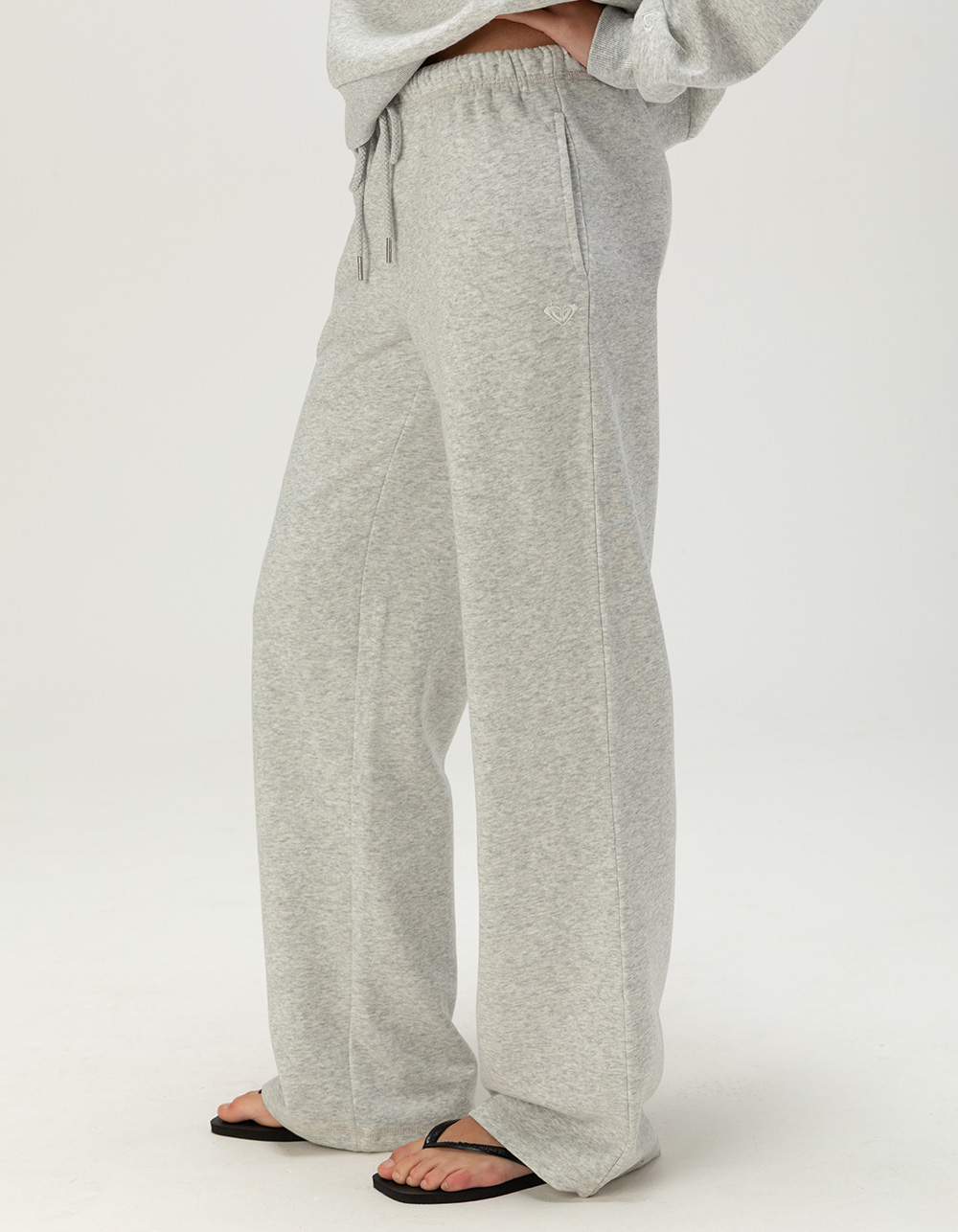 ROXY Ariel Womens Wide Leg Sweatpants - HEATHER GRAY