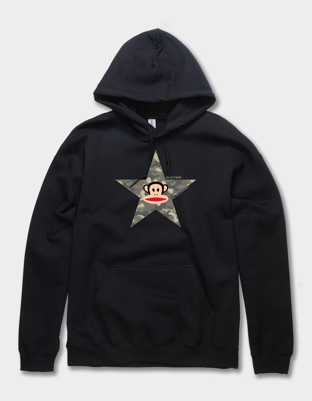 PAUL FRANK Camo Star Julius Unisex Hoodie - BLACK