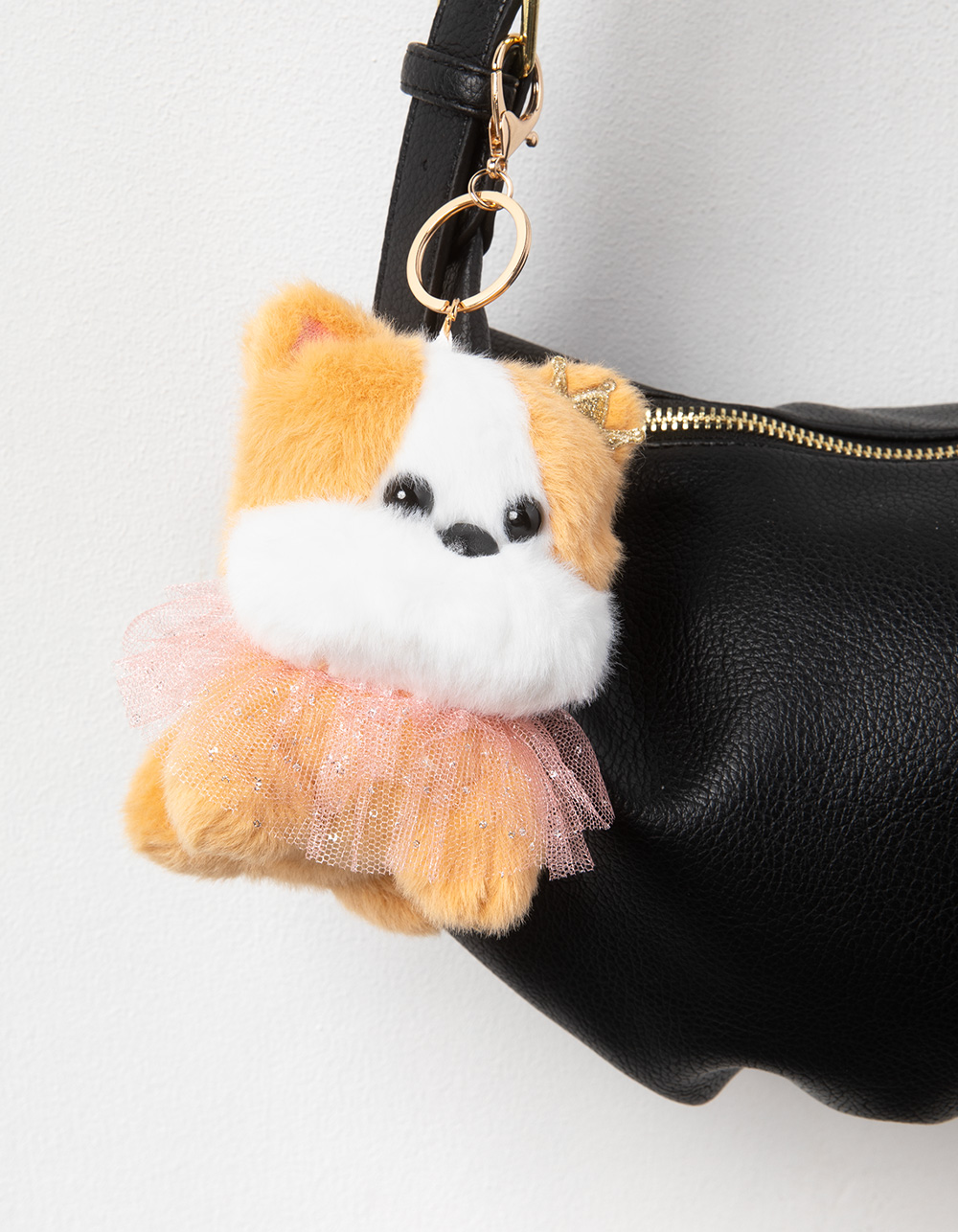 FULL TILT Plush Corgi Bag Charm - TAN COMBO