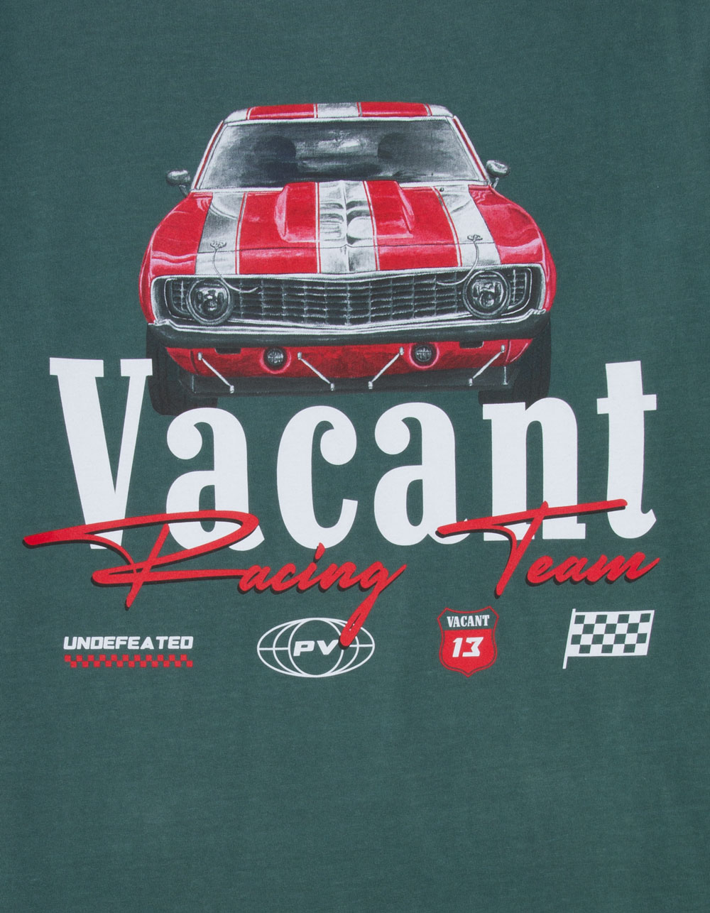 PRETTY VACANT USA Racing Mens Tee - FOREST