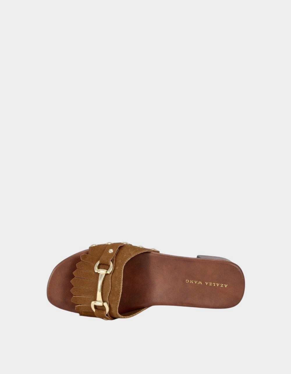 AZALEA WANG Epsilon Genuine Suede Womens Flatform Sandals - BROWN