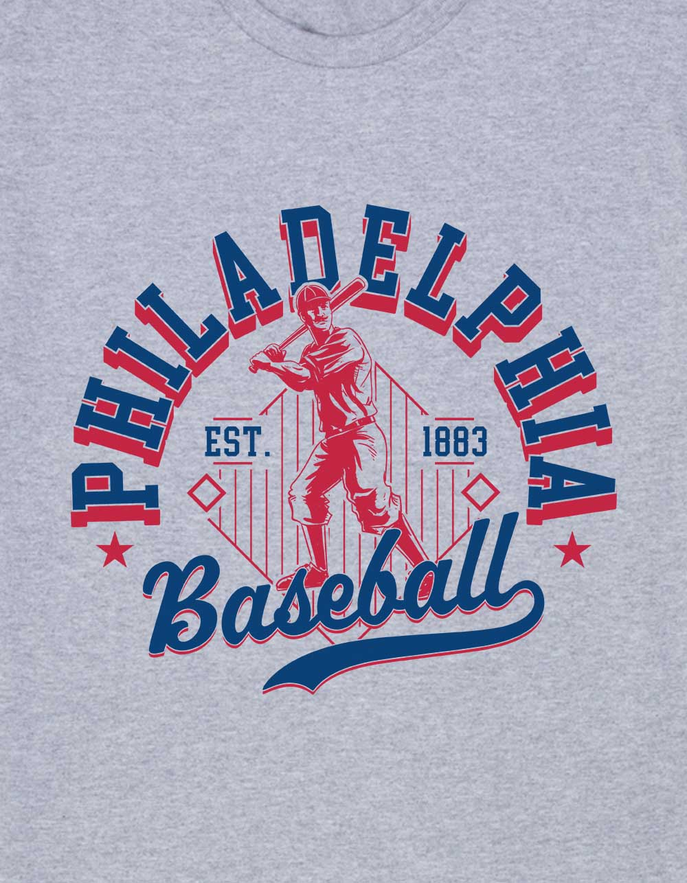 PHILADELPHIA Baseball Unisex Tee - HEATHER GRAY