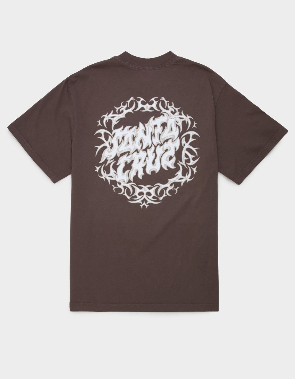 SANTA CRUZ Razor Dot Mens Heavyweight Tee - BROWN