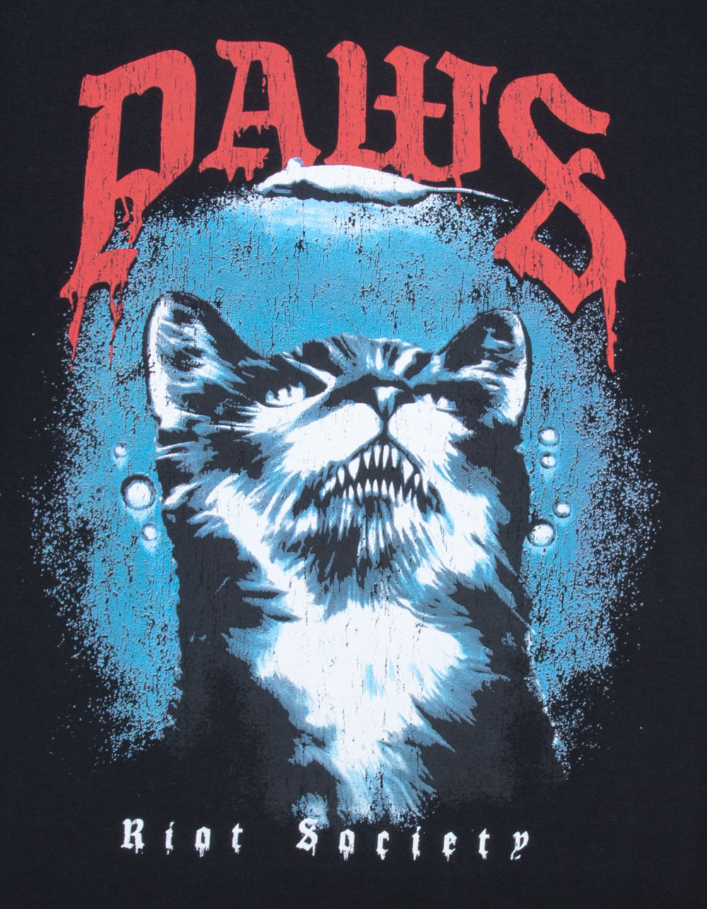 RIOT SOCIET Paws Mens Tee - BLACK