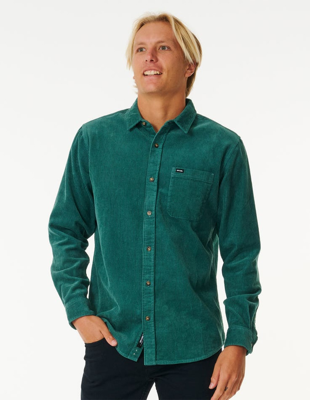 RIP CURL State Cord Mens Button Up Corduroy Shirt