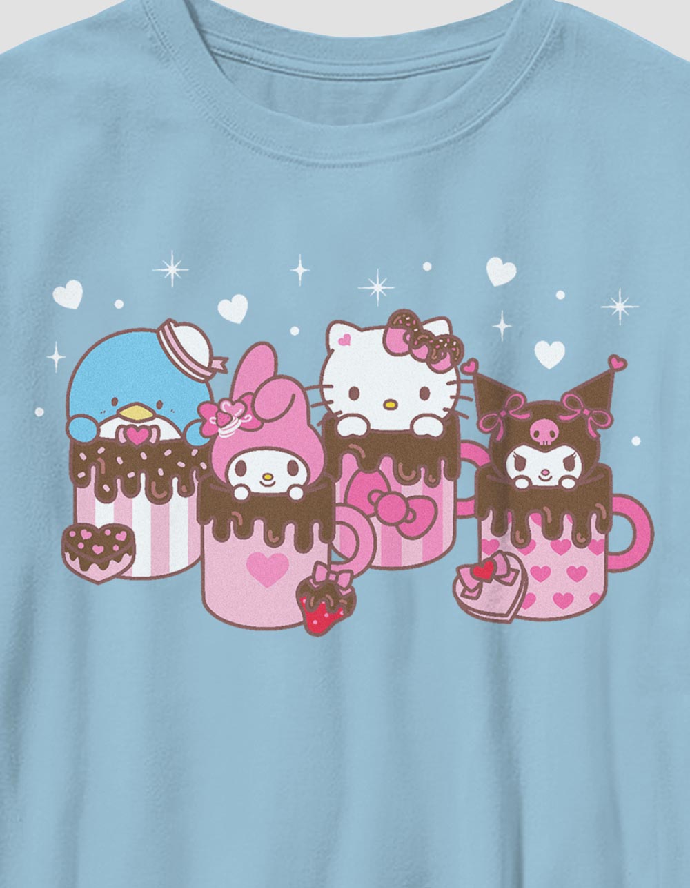 HELLO KITTY Mug Friends Unisex Kids Tee - LIGHT BLUE