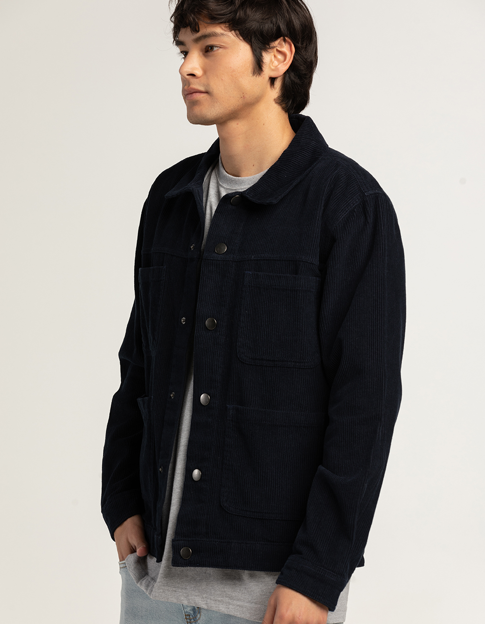 RSQ Mens Cord Chore Jacket NAVY Tillys