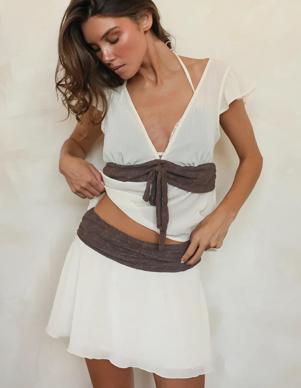 DIPPIN' DAISY'S Brisa Skirt - NATURAL