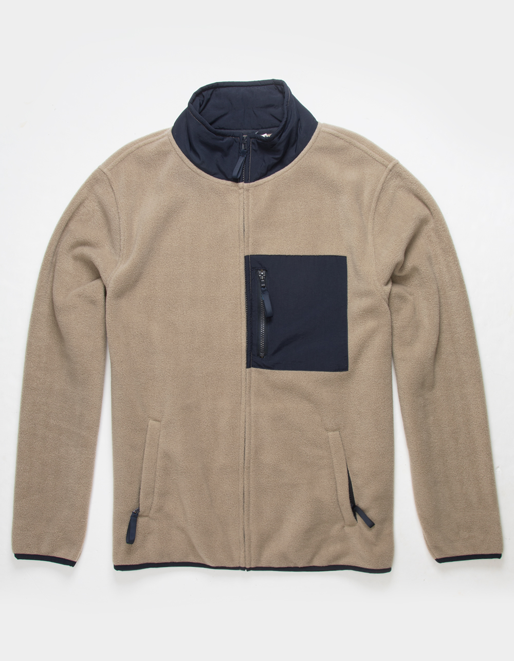 RSQ Mens Polar Fleece ZipUp Jacket LIGHT GRAY Tillys