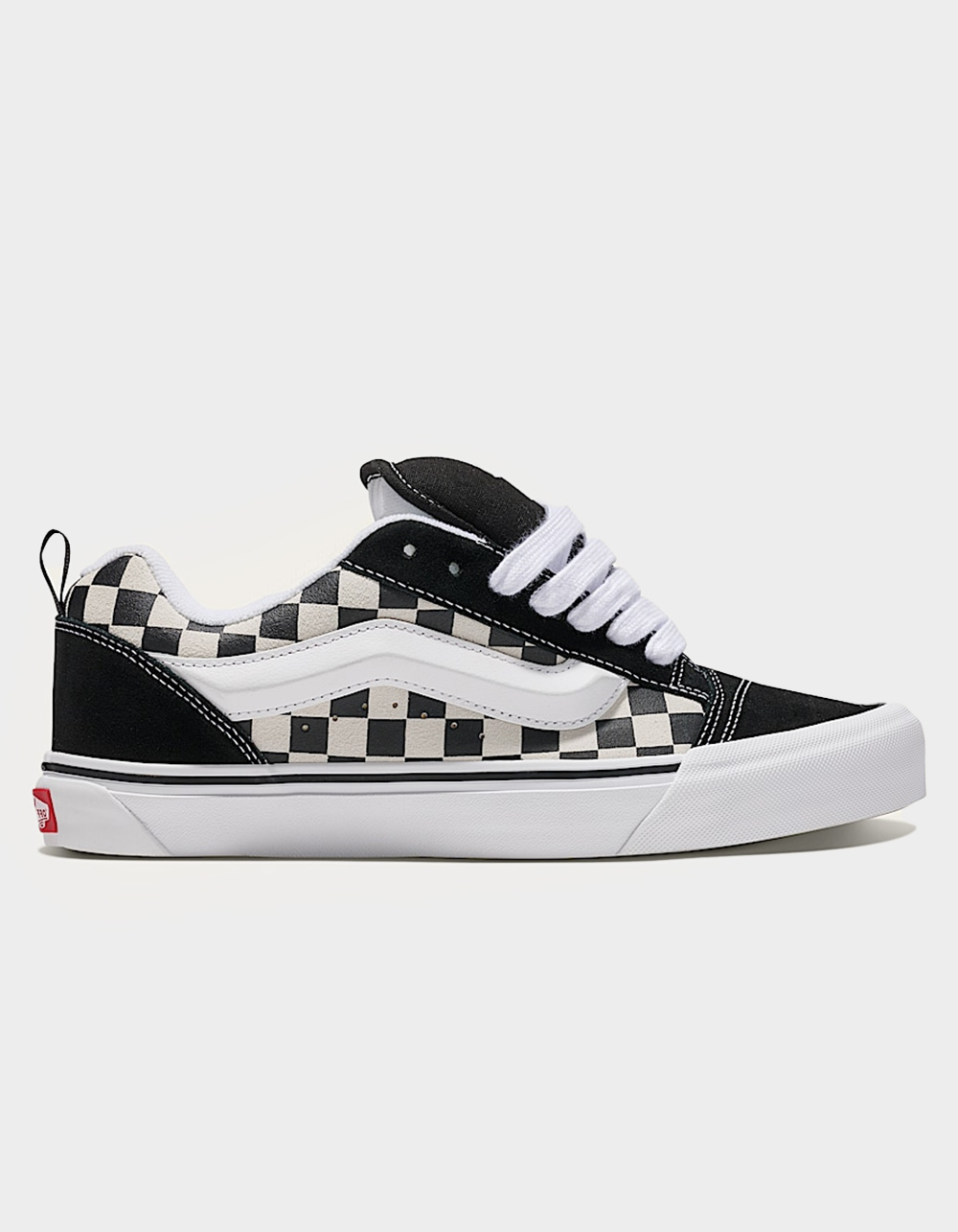 VANS Knu Skool Womens Checkerboard Shoes - BLK/WHT