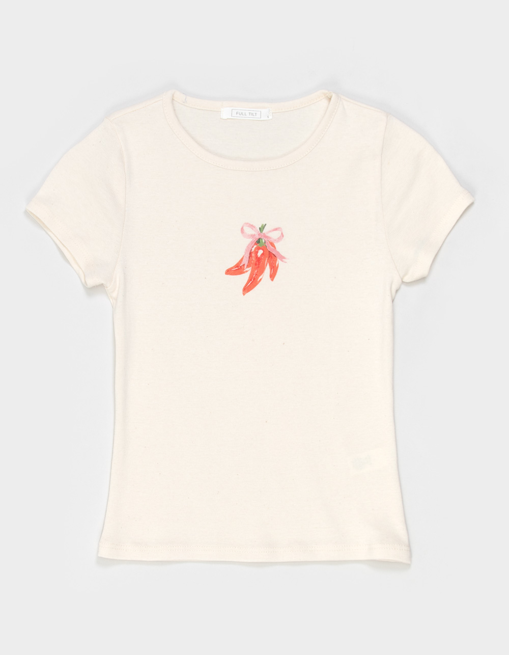 FULL TILT Chili Pepper Girls Baby Tee - LT YELLOW