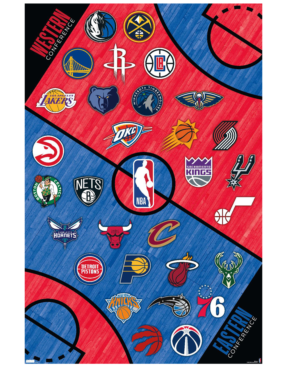 NBA Team Logos Poster - MULTI | Tillys