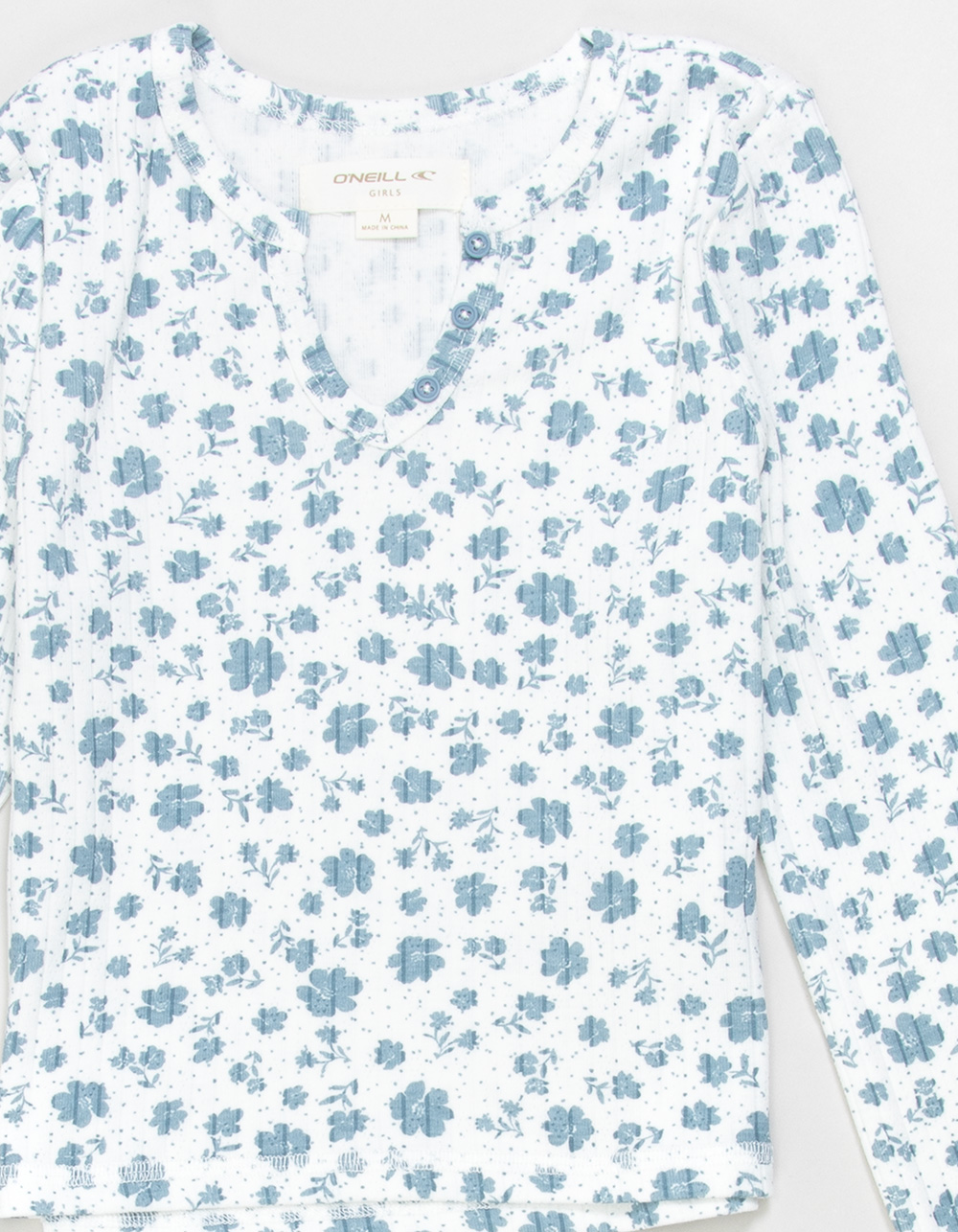 O'NEILL Messer Girls Long Sleeve Top - WHITE COMBO