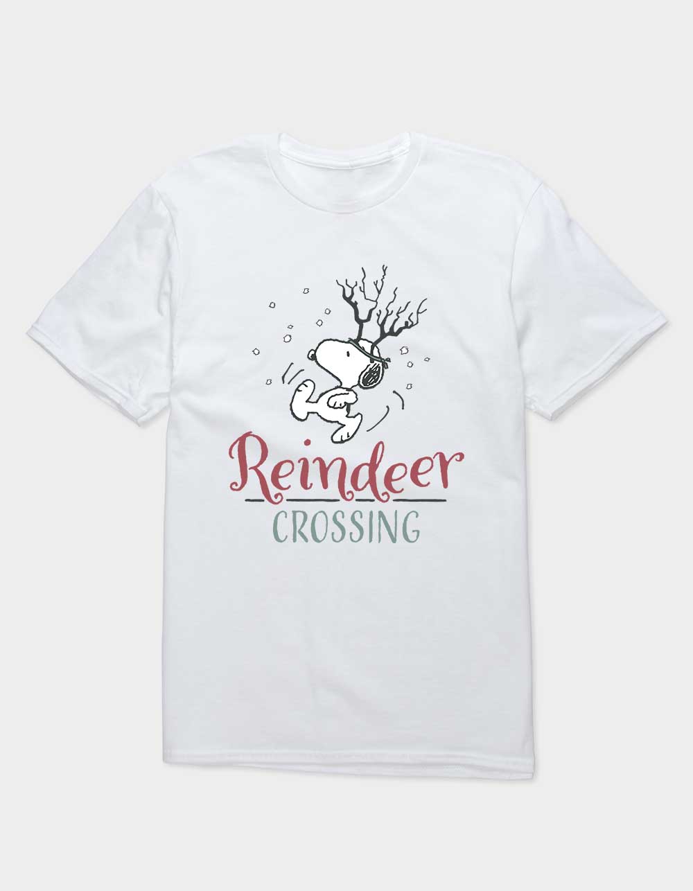PEANUTS Reindeer Crossing Unisex Tee - WHITE