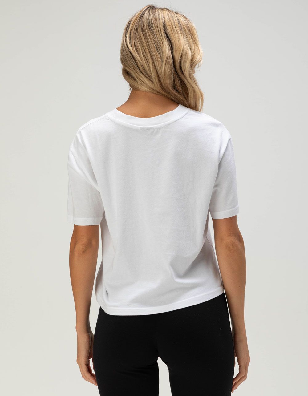 CHICKA-D University of Oregon Short 'n Sweet Womens Crop Tee - WHITE